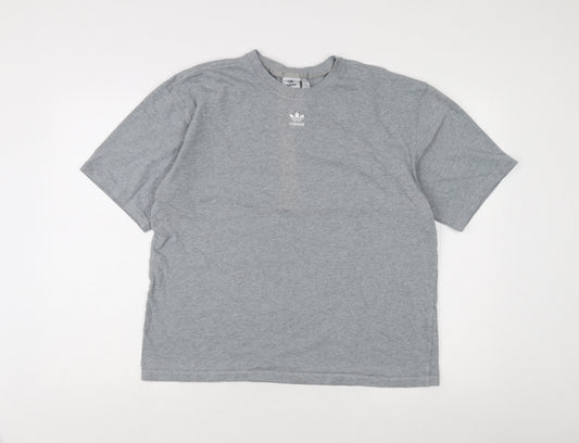 Unisex Adults UK Size S adidas Grey Jersey T-Shirt