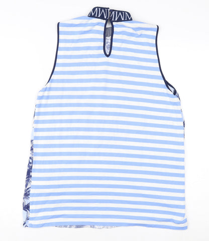 Marc Aurel Women's Blue Floral Tank Top, Size 8, Casual