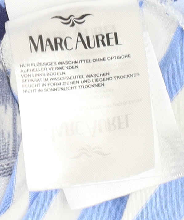 Marc Aurel Women's Blue Floral Tank Top, Size 8, Casual