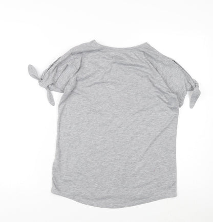 JoJo Siwa Girls Grey Sequined T-Shirt 12-13 Years
