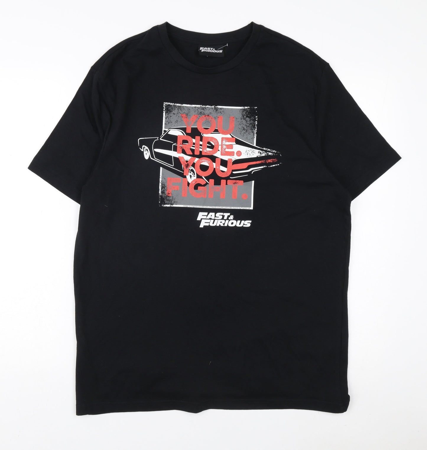Fast & Furious Men's Black Cotton T-Shirt, Medium, Movie Style