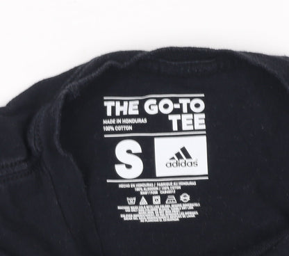 Unisex Adults UK Size S adidas Black Basic T-Shirt