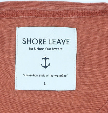 Shore Leave Men's Brown Cotton T-Shirt - Size L