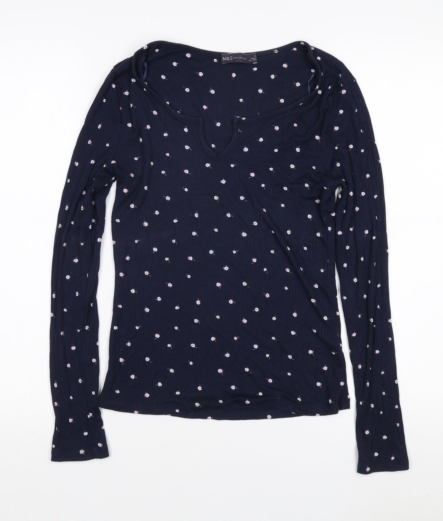 Womens UK Size 10 Marks and Spencer Blue Basic Blouse