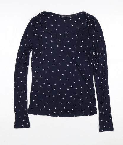 Womens UK Size 10 Marks and Spencer Blue Basic Blouse