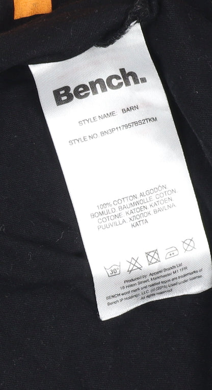 Bench Boys Black Long Sleeve T-Shirt 7-8 Years Logo Casual
