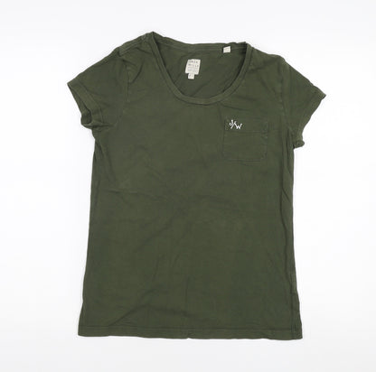Jack Wills Green Women's T-Shirt Size 6 Basic
