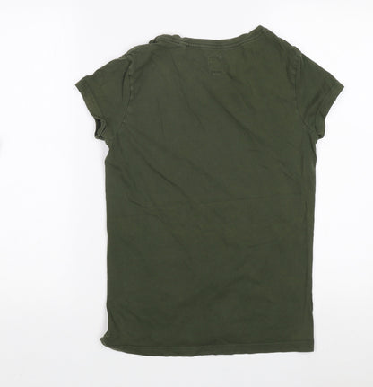 Jack Wills Green Women's T-Shirt Size 6 Basic