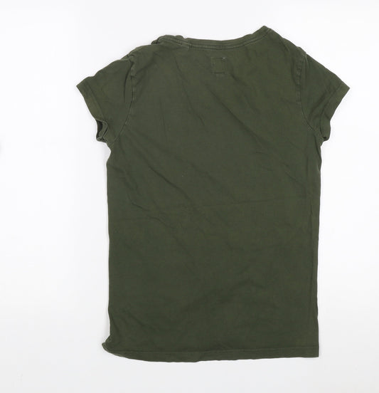 Jack Wills Green Women's T-Shirt Size 6 Basic