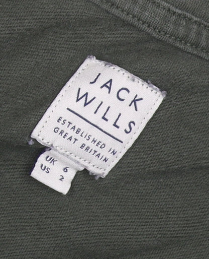 Jack Wills Green Women's T-Shirt Size 6 Basic