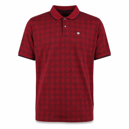 Netplay Men’s Red Check Polo Shirt XL Short Sleeve