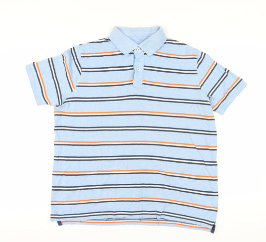 Brook Taverner Men's Blue Striped Polo, Size M