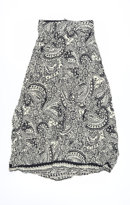 Apricot Women's Paisley A-Line Skirt, Size 8, Black, Knee Length