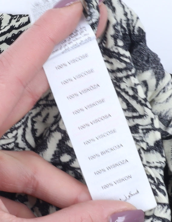 Apricot Women's Paisley A-Line Skirt, Size 8, Black, Knee Length