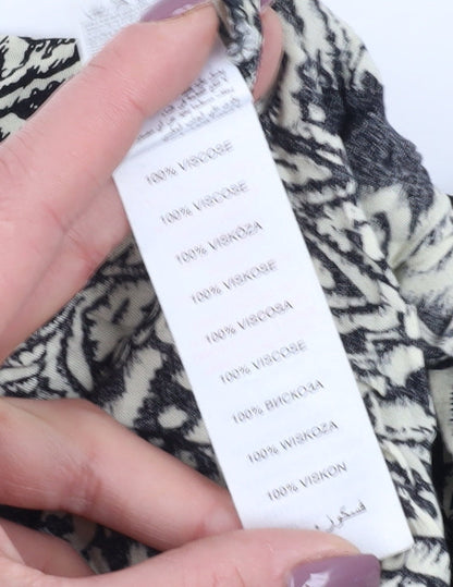 Apricot Women's Paisley A-Line Skirt, Size 8, Black, Knee Length