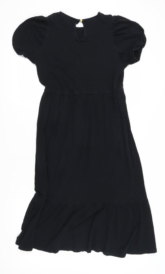 Next Women's Black Midi Shift Dress Size 12