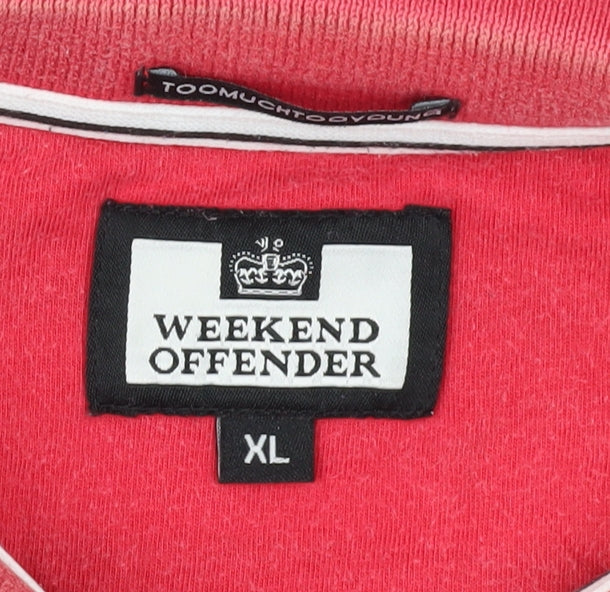 Weekend Offender Men's Multicoloured Striped Polo XL