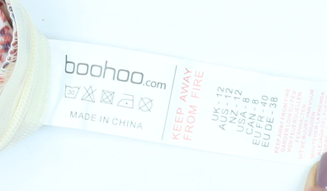 Boohoo Women’s Cropped Floral Balloon Sleeve Blouse Size 12