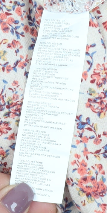 Boohoo Women’s Cropped Floral Balloon Sleeve Blouse Size 12