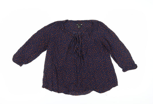 Womens UK Size 10 H&M Blue Kimono Blouse