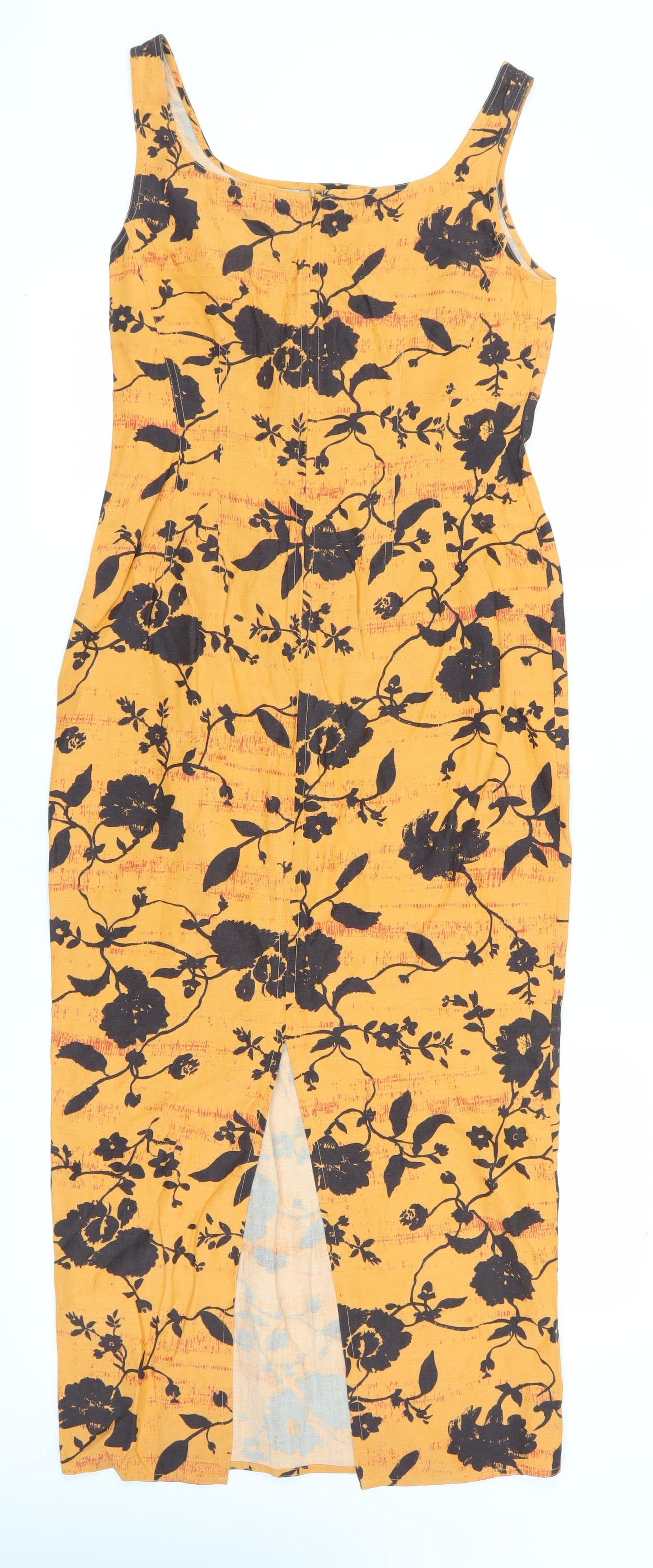 Planet Women's Multicoloured Floral Silk Sheath Dress - Size 12