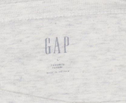 Womens UK Size L Gap Grey Basic T-Shirt