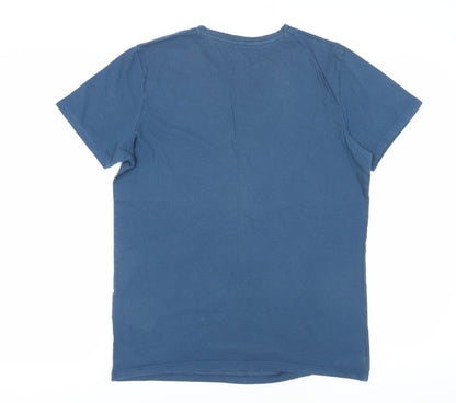 Mens UK Size L JACK & JONES Blue  T-Shirt