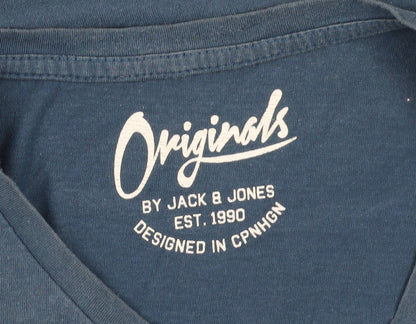 Mens UK Size L JACK & JONES Blue  T-Shirt