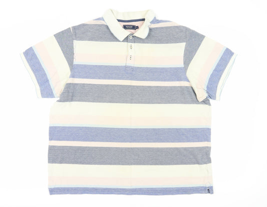 Maine New England Men's Multicoloured Striped XL Polo