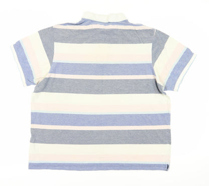 Maine New England Men's Multicoloured Striped XL Polo