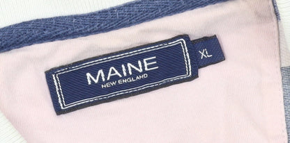 Maine New England Men's Multicoloured Striped XL Polo