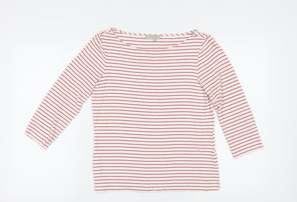 Womens UK Size M Hobbs Red Basic T-Shirt