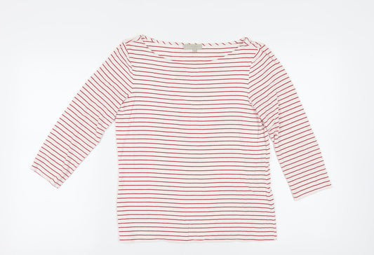 Womens UK Size M Hobbs Red Basic T-Shirt