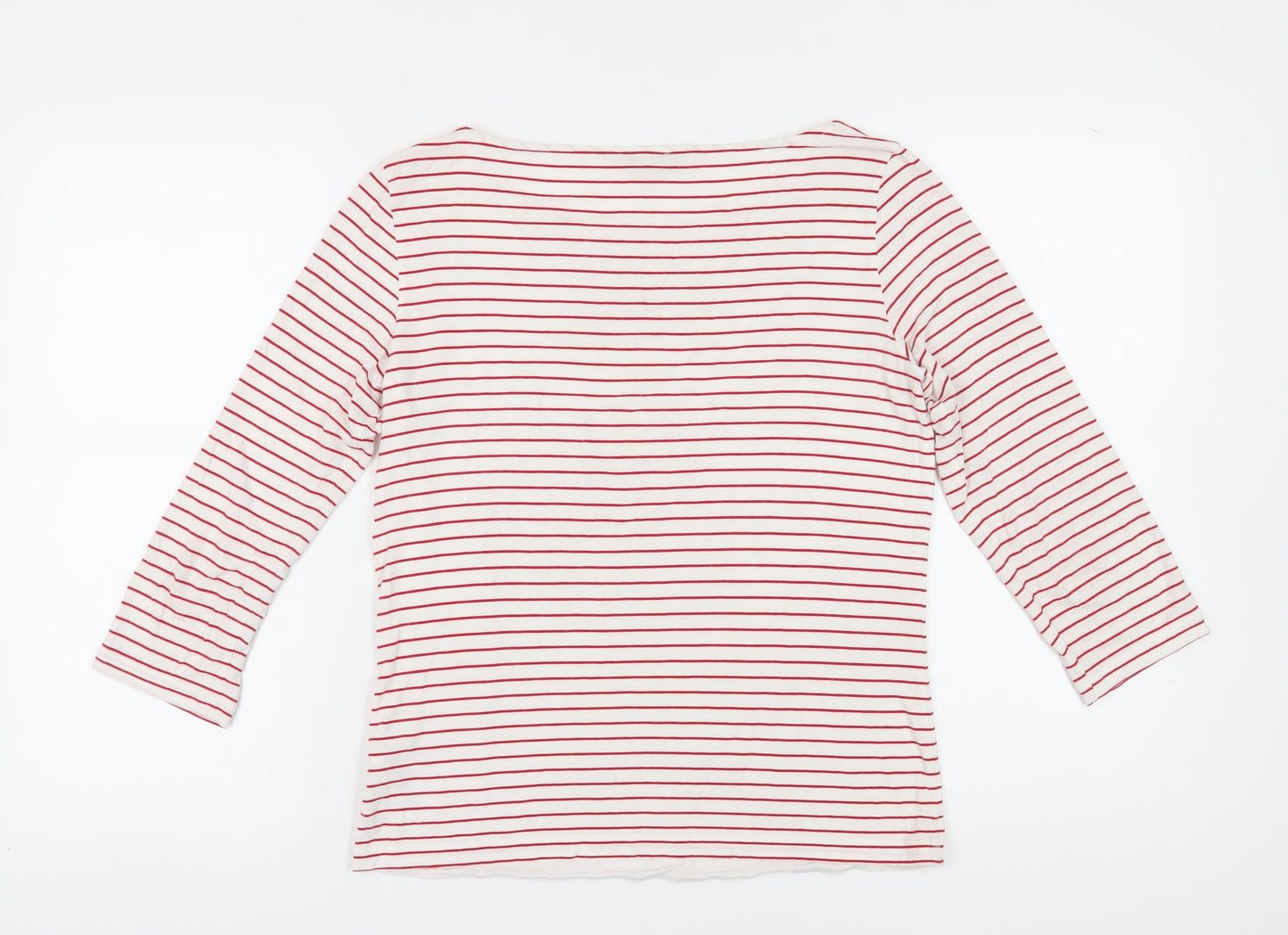 Womens UK Size M Hobbs Red Basic T-Shirt