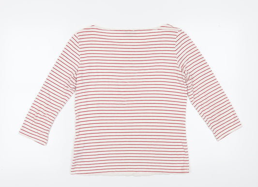 Womens UK Size M Hobbs Red Basic T-Shirt