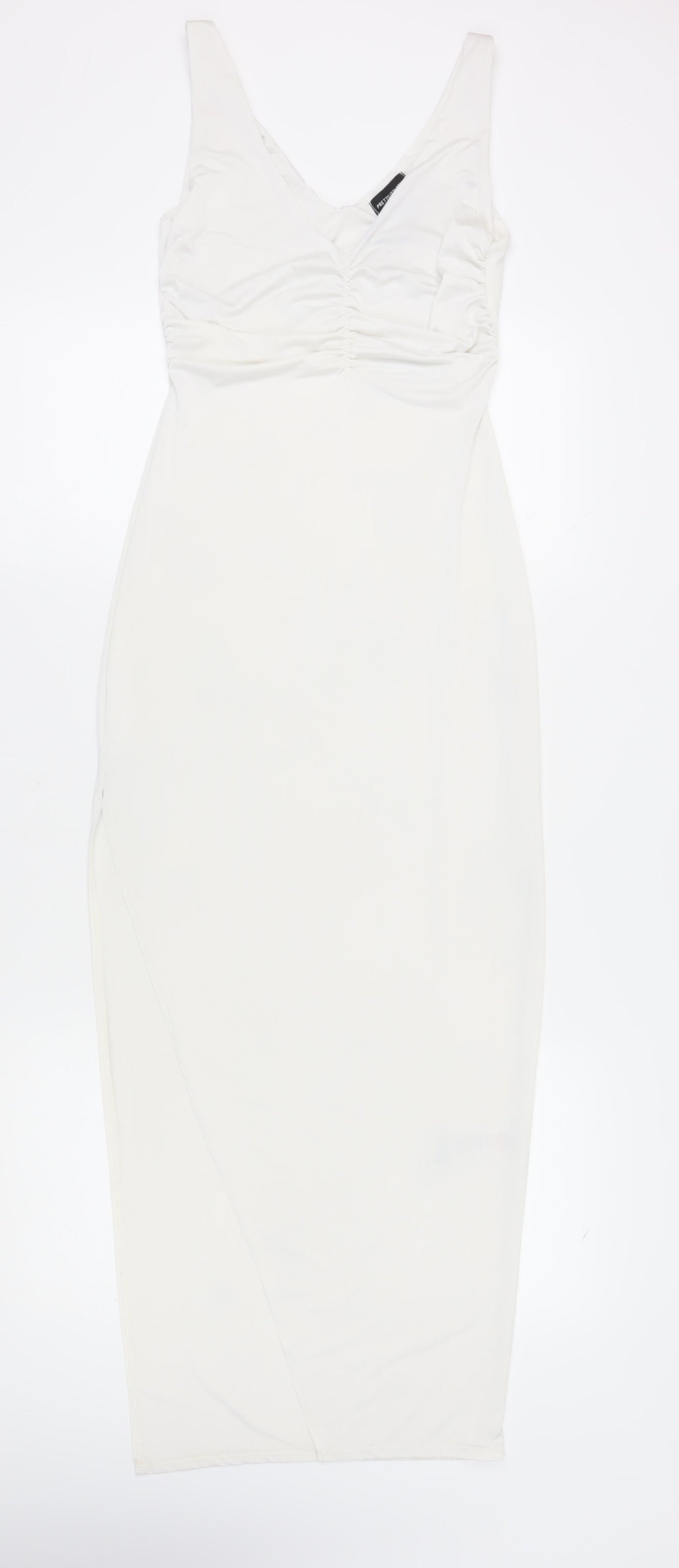 PrettyLittleThing Women’s White Bodycon Dress Size 12