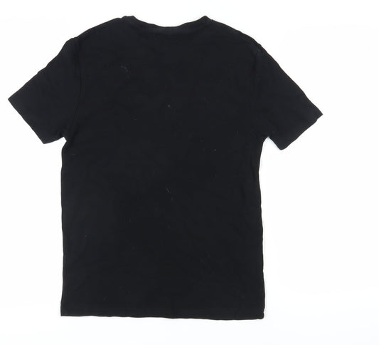River Island Men's Black Crew Neck T-Shirt Size S