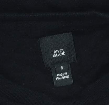 River Island Men's Black Crew Neck T-Shirt Size S