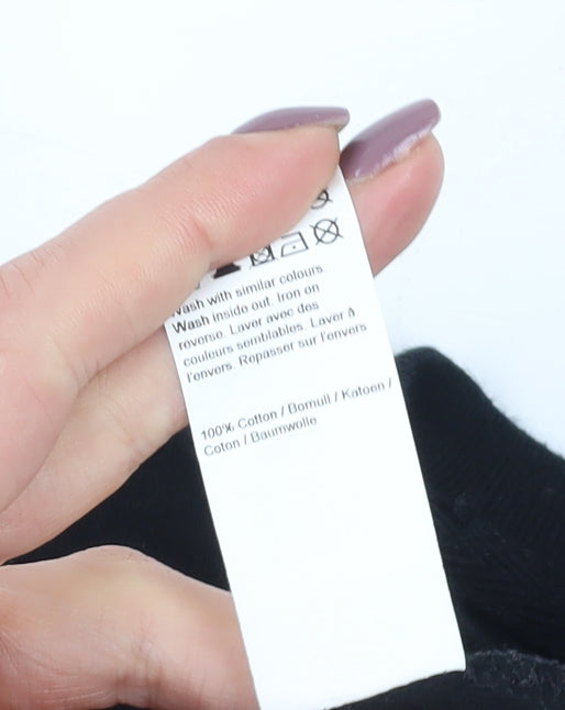 River Island Men's Black Crew Neck T-Shirt Size S