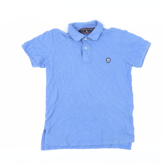 James Caxton Men's Blue XS Polo Shirt - Short Sleeve Cotton