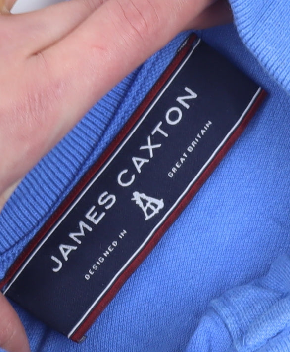 James Caxton Men's Blue XS Polo Shirt - Short Sleeve Cotton