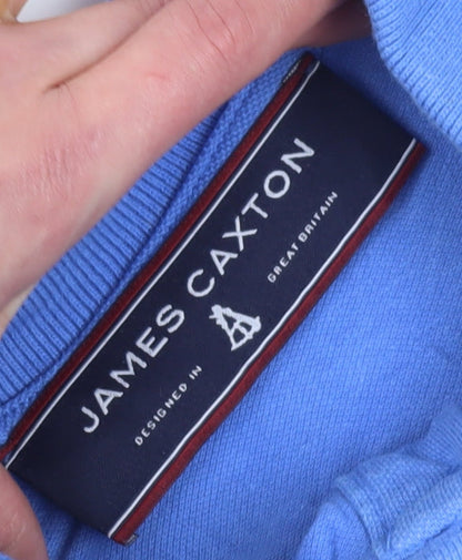 James Caxton Men's Blue XS Polo Shirt - Short Sleeve Cotton
