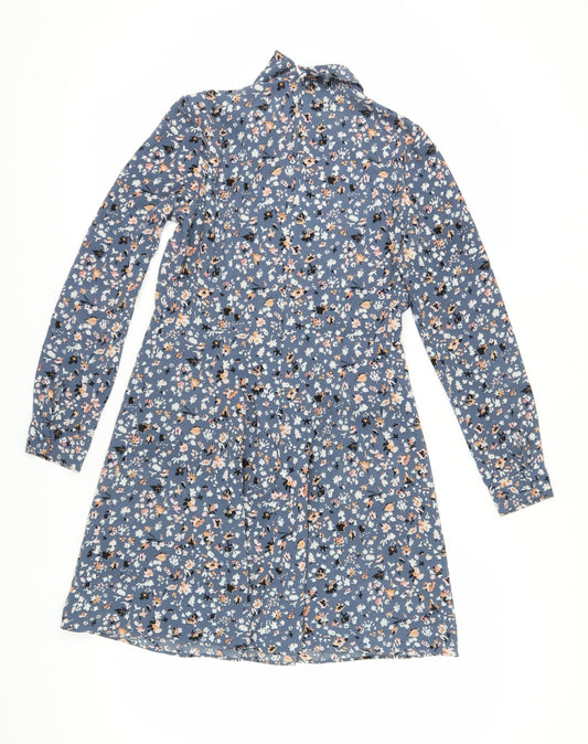 Marks and Spencer Women’s Blue Floral Shirt Dress 12