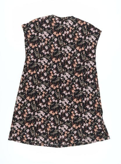 MNG Basics Women's Black Floral Dress Size 8