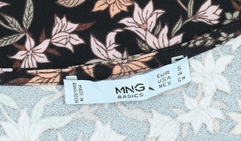 MNG Basics Women's Black Floral Dress Size 8