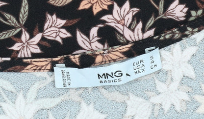 MNG Basics Women's Black Floral Dress Size 8