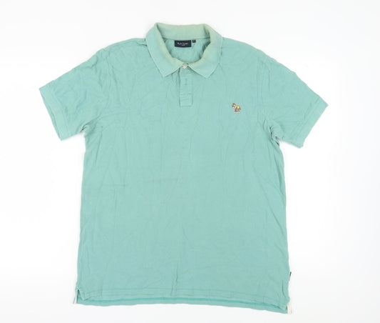 Paul Smith Men's Blue XL Polo Shirt, Casual Logo Design