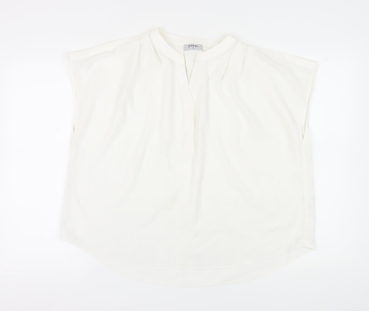 Womens UK Size 18 Soon Ivory Basic Blouse