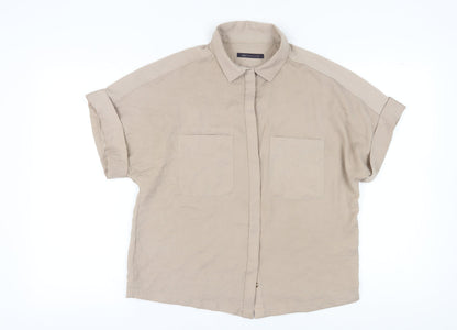 Womens UK Size 12 Marks and Spencer Beige  Blouse