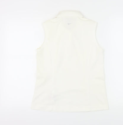 Nike Women's White Sleeveless Polo Shirt Size M